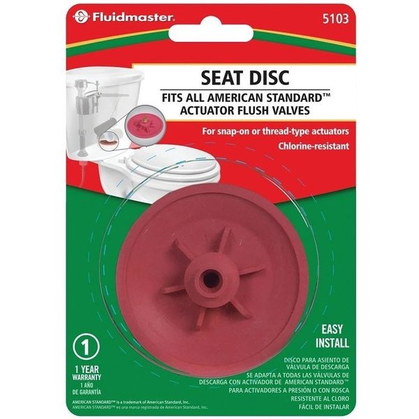 Fluidmaster Seat Disc, Rubber, Red, For American Standard Actuator Flush Valves 5103